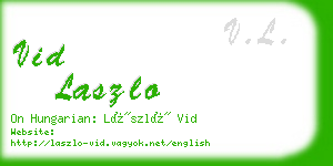 vid laszlo business card